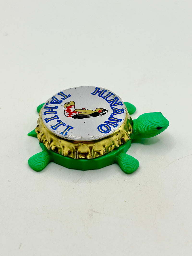 Hinano Tahiti (French Polynesian) - Bottle Cap Magnet Turtle (Copy) Shell Shocked Art