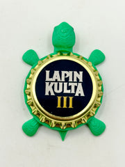 Lapin Kulta III - Bottle Cap Magnet Turtle Shell Shocked Art