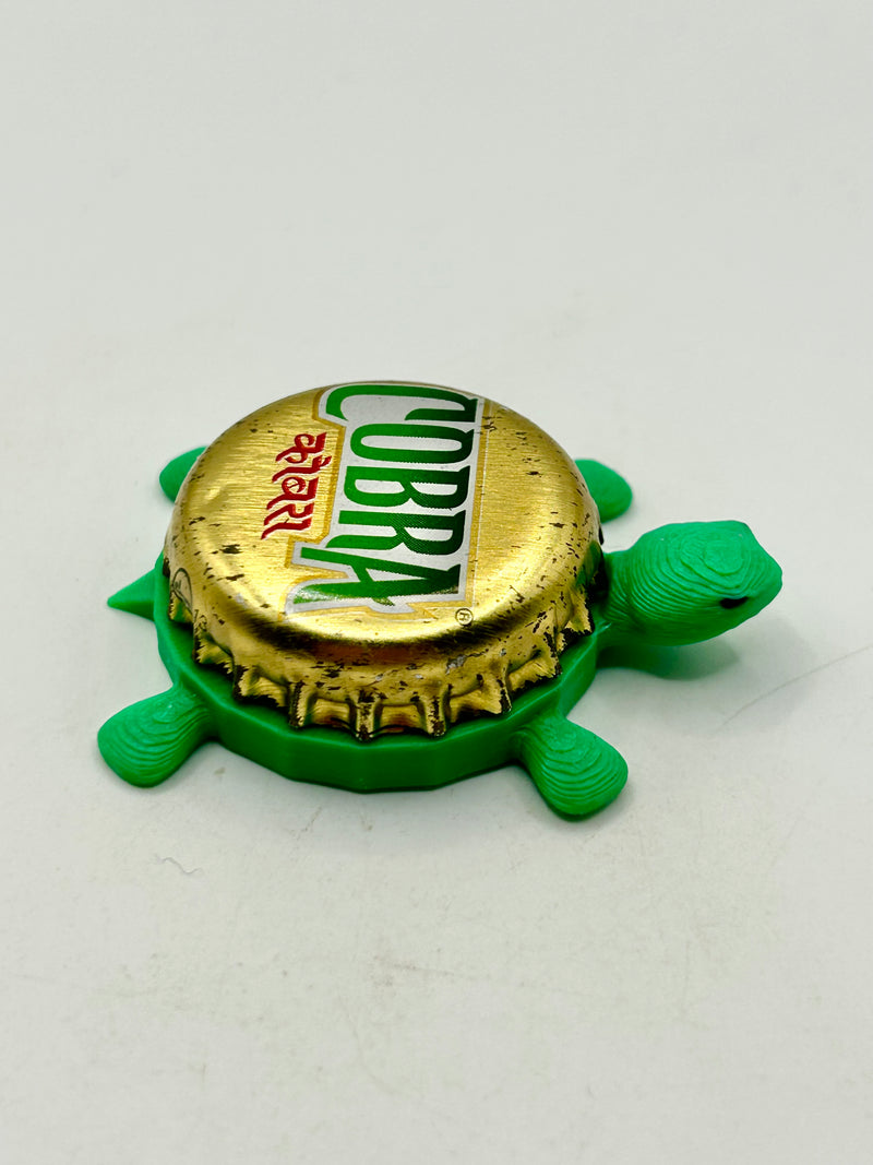 Cobra Beer - Bottle Cap Magnet Turtle (Copy) Shell Shocked Art