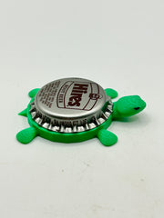 Hires Root Beer (Silver) - Bottle Cap Magnet Turtle Shell Shocked Art