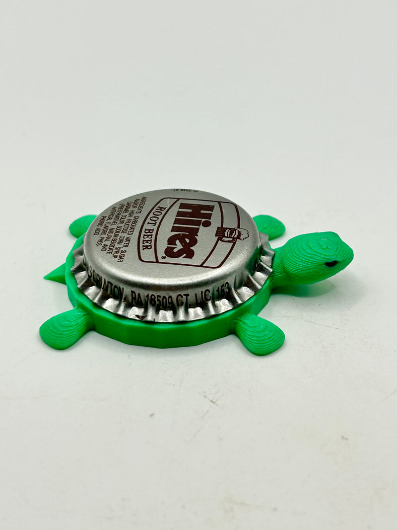 Hires Root Beer (Silver) - Bottle Cap Magnet Turtle Shell Shocked Art