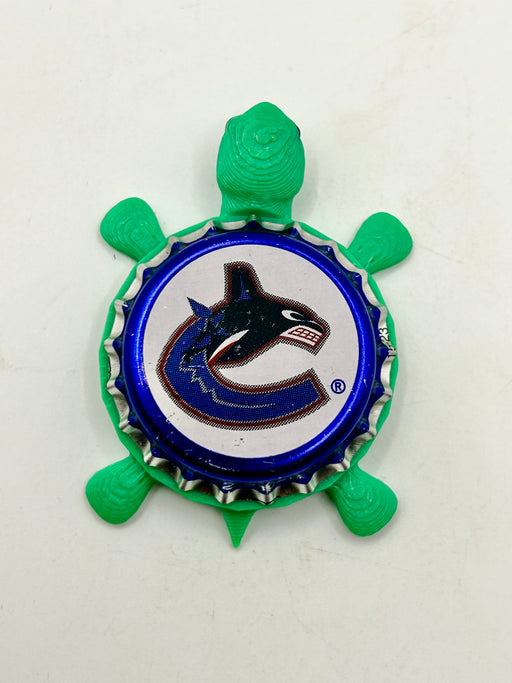 Vancouver Canucks (Labatt Brewing) - Bottle Cap Magnet Turtle Shell Shocked Art
