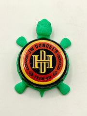 JW Dundee’s Premium - Bottle Cap Magnet Turtle Shell Shocked Art