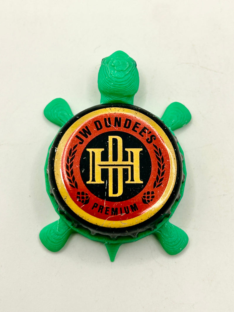 JW Dundee’s Premium - Bottle Cap Magnet Turtle Shell Shocked Art