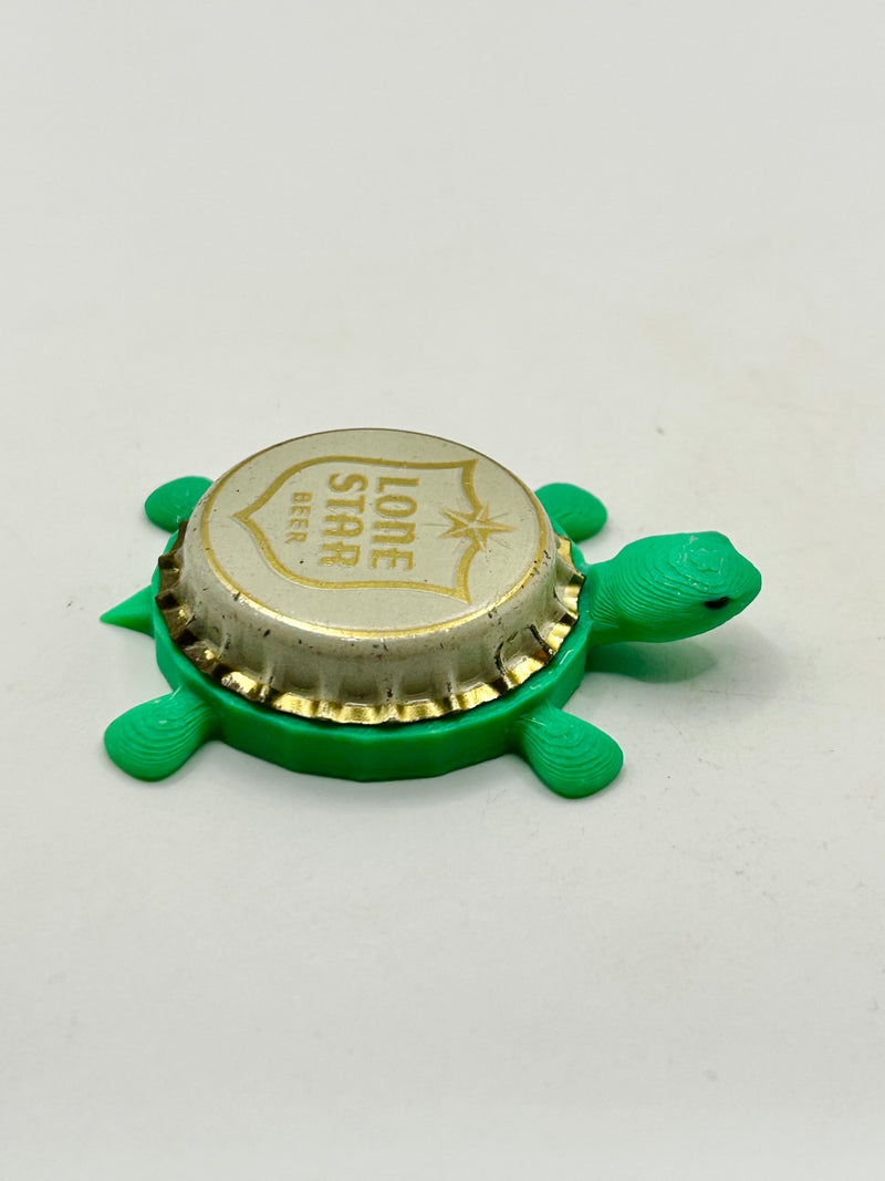 Lone Star Beer (Vintage Variation) - Bottle Cap Magnet Turtle Shell Shocked Art