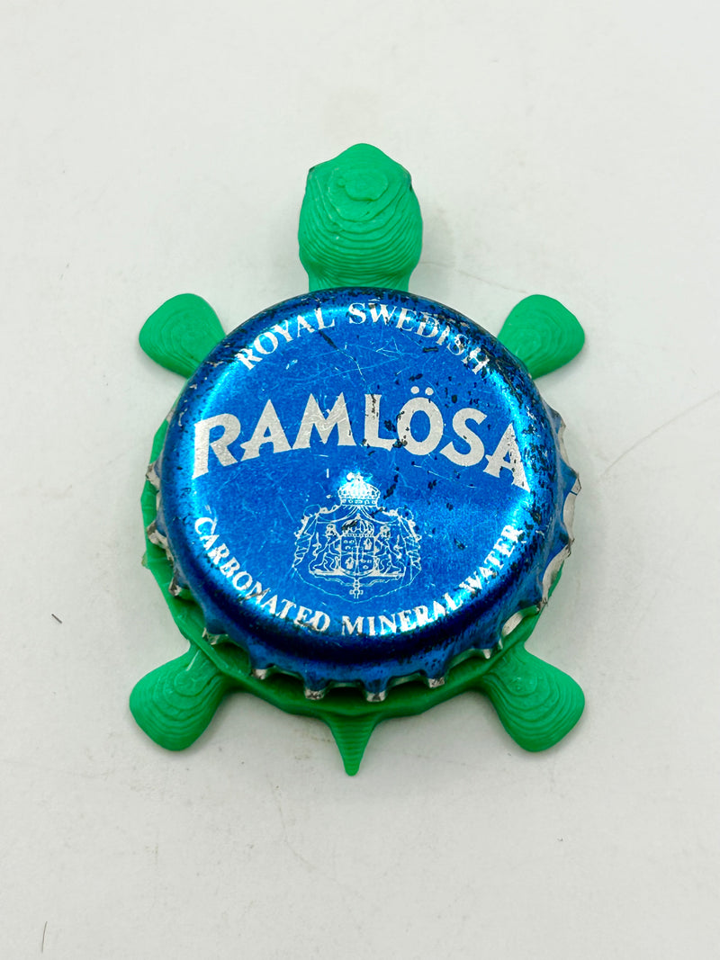 Ramlosa Water (Blue) - Bottle Cap Magnet Turtle Shell Shocked Art