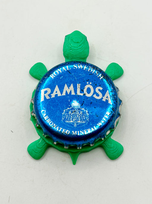 Ramlosa Water (Blue) - Bottle Cap Magnet Turtle Shell Shocked Art