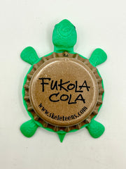 Fukola Soda - Bottle Cap Magnet Turtle Shell Shocked Art