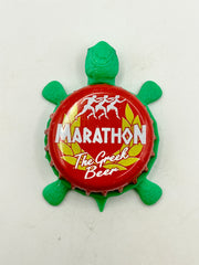 Marathon, The Greek Beer (Vintage) - Bottle Cap Magnet Turtle Shell Shocked Art