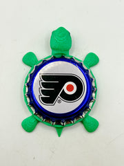 Philadelphia Flyers (Labatt Brewing) - Bottle Cap Magnet Turtle Shell Shocked Art
