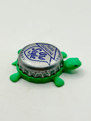 Heileman’s Brewing Old Style Beer (Blue) - Bottle Cap Magnet Turtle Shell Shocked Art