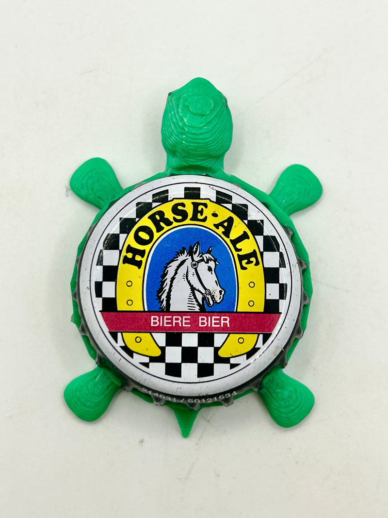 Horse Ale (Stella Artois) - Bottle Cap Magnet Turtle Shell Shocked Art