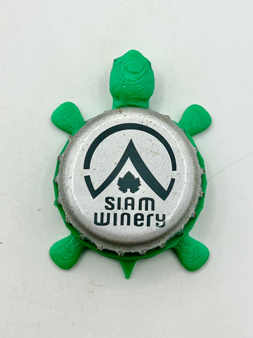 Siam Winery (Thailand) - Bottle Cap Magnet Turtle Shell Shocked Art