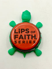 Lips of Faith (Lost Abbey Brewing) - Bottle Cap Magnet Turtle Shell Shocked Art