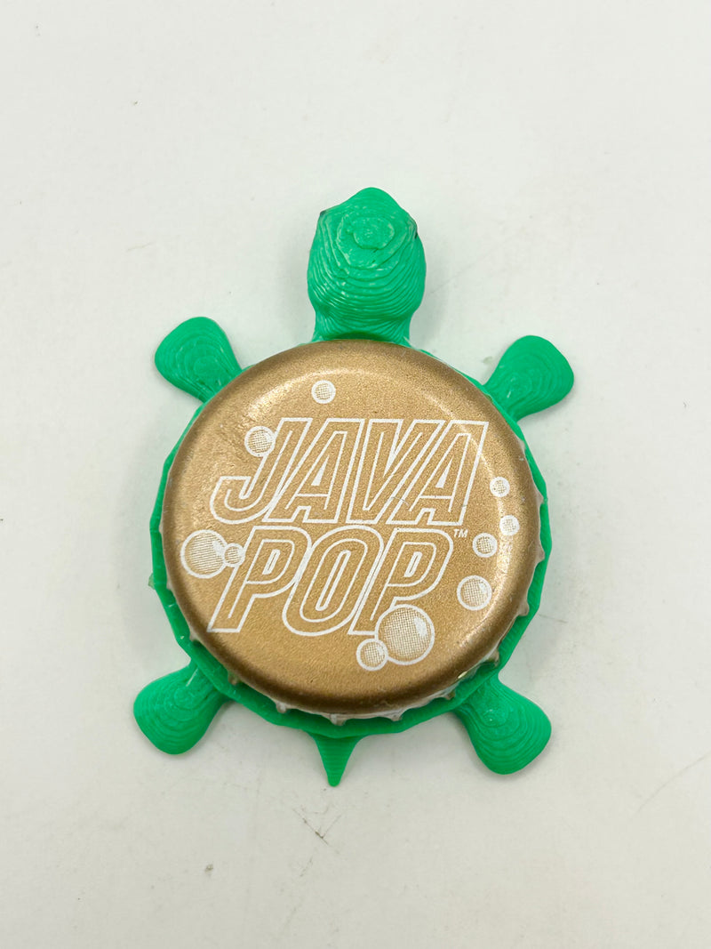 Java Pop - Bottle Cap Magnet Turtle (Copy) Shell Shocked Art