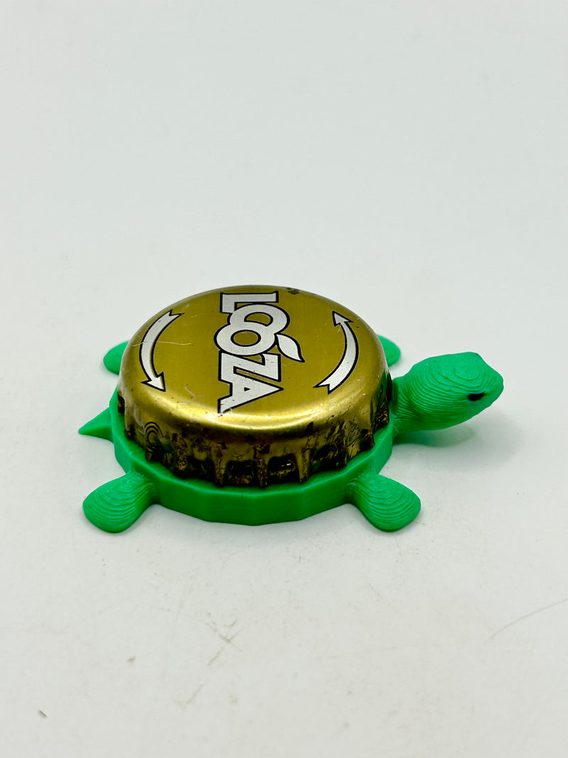 Looza Juice - Bottle Cap Magnet Turtle Shell Shocked Art