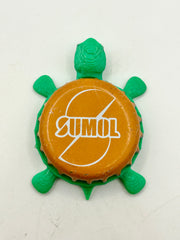 Sumol Orange Soda - Bottle Cap Magnet Turtle Shell Shocked Art