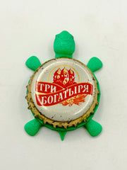 Pivovarnia Moskva Efes Beer (Russia) - Bottle Cap Magnet Turtle Shell Shocked Art
