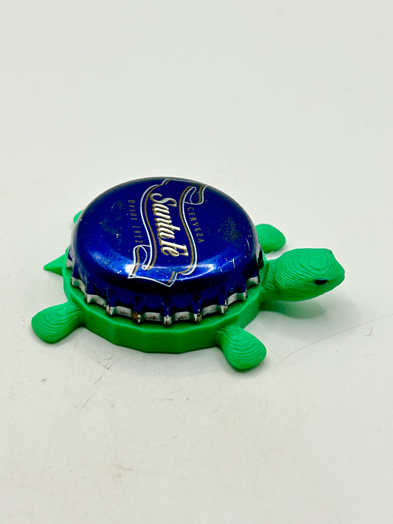 Santa Fe Cerveza - Bottle Cap Magnet Turtle (Copy) Shell Shocked Art