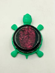 DNA Brewing - Bottle Cap Magnet Turtle Shell Shocked Art