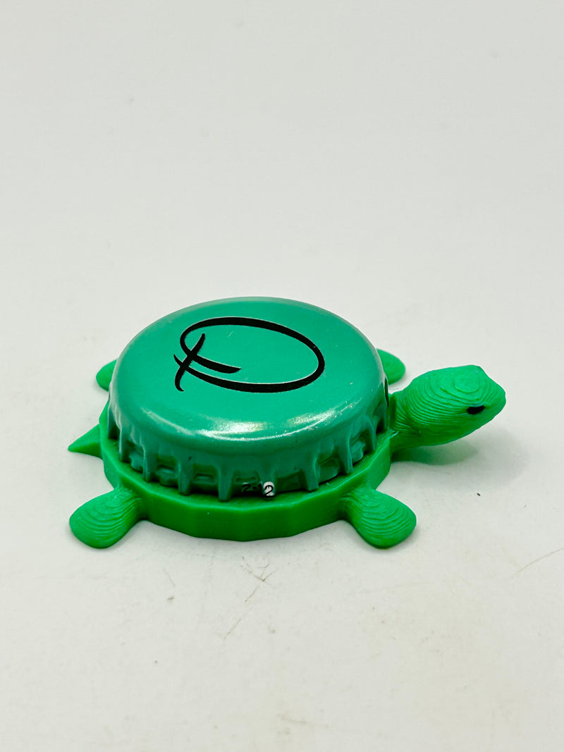 Q Ginger Ale Mixer (Black Q) - Bottle Cap Magnet Turtle Shell Shocked Art