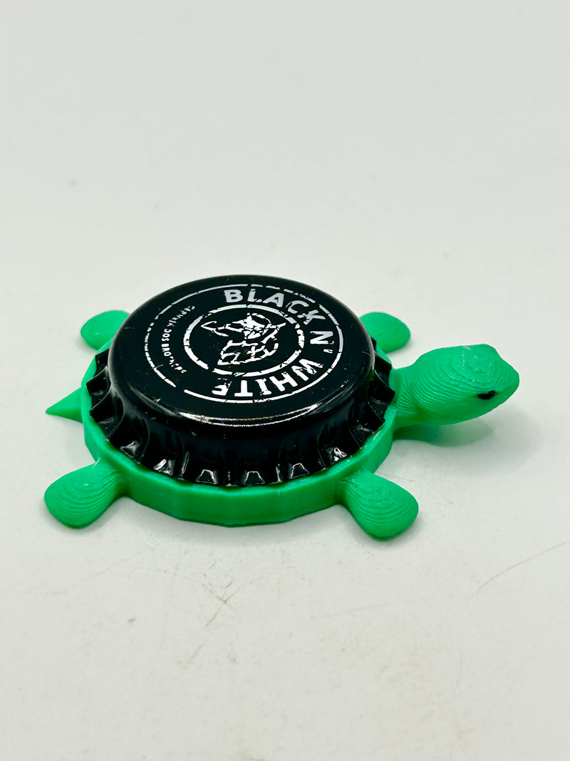 Black N White Brewing - Bottle Cap Magnet Turtle (Copy) Shell Shocked Art
