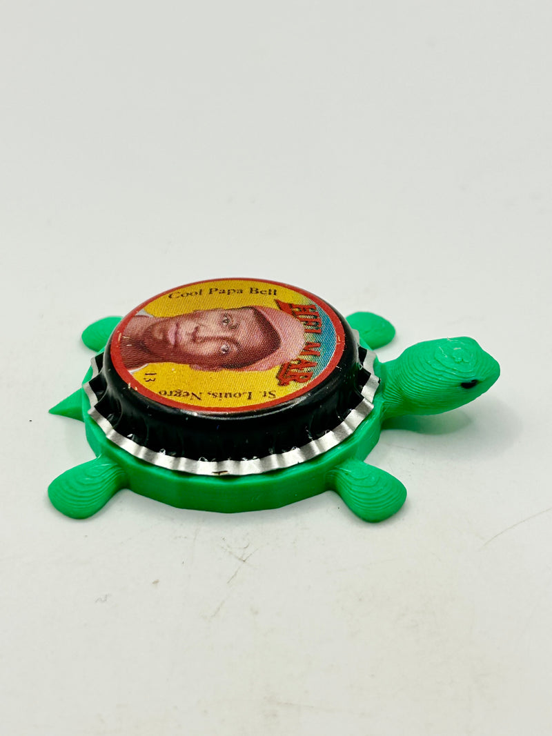 Cool Papa Bell, Helmar Brewing Big League Brew (#10) - Bottle Cap Magnet Turtle (Copy) Shell Shocked Art