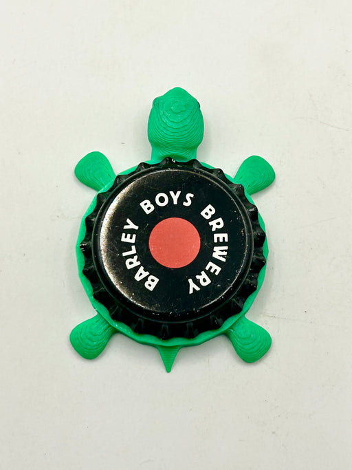 Barley Boys Brewing - Bottle Cap Magnet Turtle Shell Shocked Art