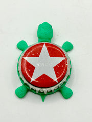 Bingo, Sternburg Brauerei - Bottle Cap Magnet Turtle Shell Shocked Art