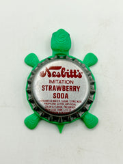 Nesbitt’s Imitation Strawberry Soda - Bottle Cap Magnet Turtle (Copy) Shell Shocked Art