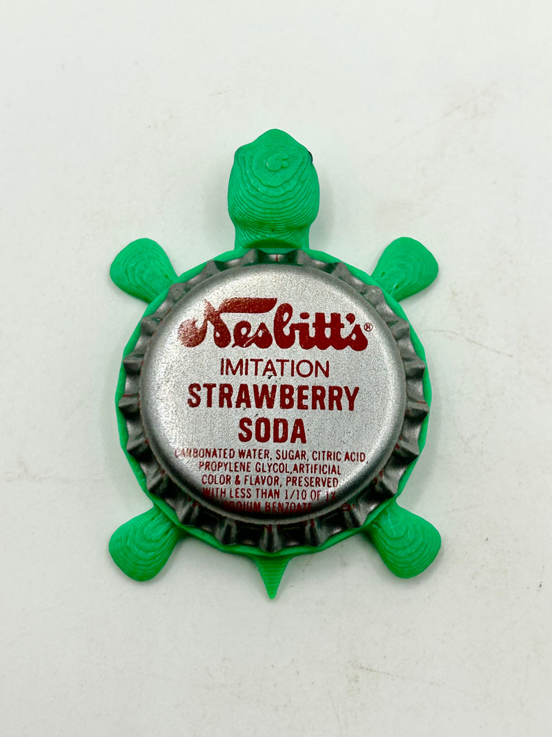 Nesbitt’s Imitation Strawberry Soda - Bottle Cap Magnet Turtle (Copy) Shell Shocked Art