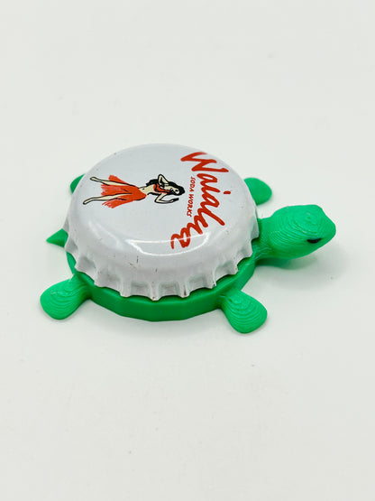 Waialua Soda - Bottle Cap Magnet Turtle Shell Shocked Art