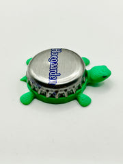 Hoegaarden (Silver) - Bottle Cap Magnet Turtle Shell Shocked Art