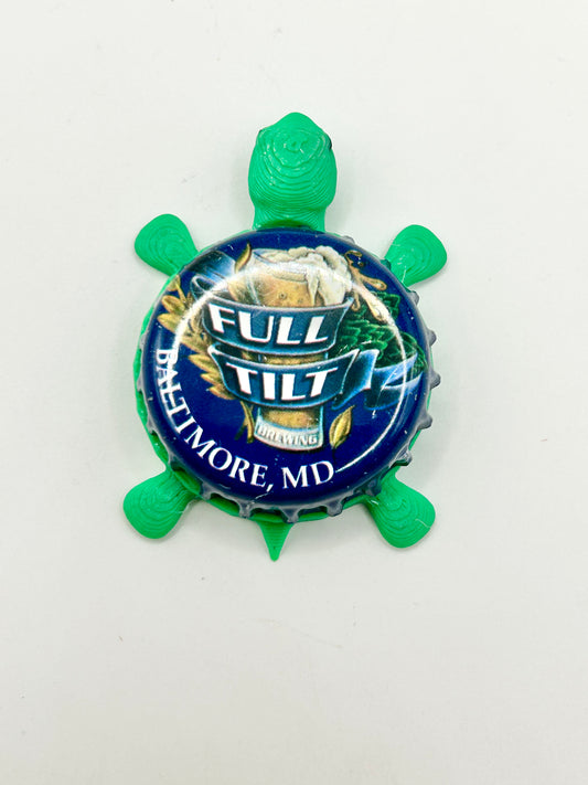 Full Tilt Brewing - Bottle Cap Magnet Turtle