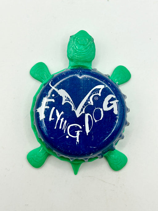 Flying Dog (Navy Blue) - Bottle Cap Magnet Turtle Shell Shocked Art