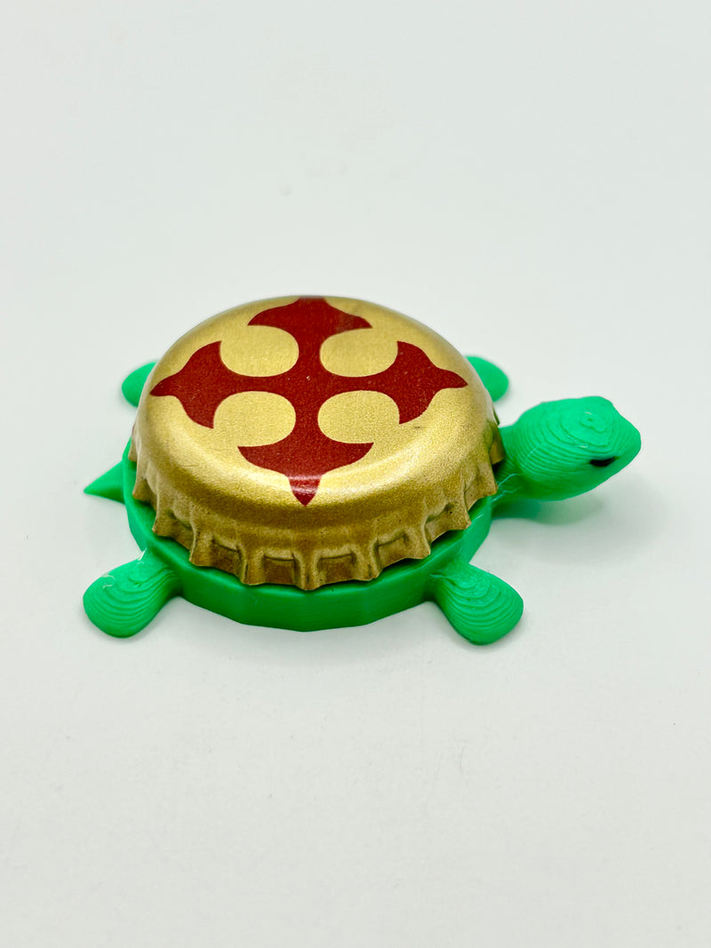 Mission Brewing - Bottle Cap Magnet Turtle Shell Shocked Art
