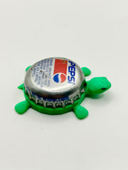Pepsi (1990s Version) - Bottle Cap Magnet Turtle Shell Shocked Art