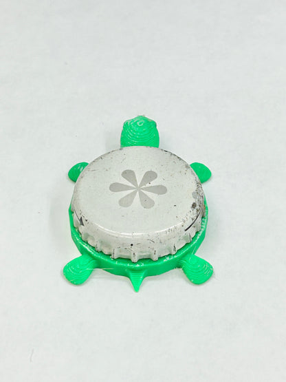 Izze Drinks Soda Pop - Bottle Cap Magnet Turtle Shell Shocked Art