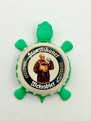 Franziskaner Weissbier (Vintage Beige) - Bottle Cap Magnet Turtle Shell Shocked Art