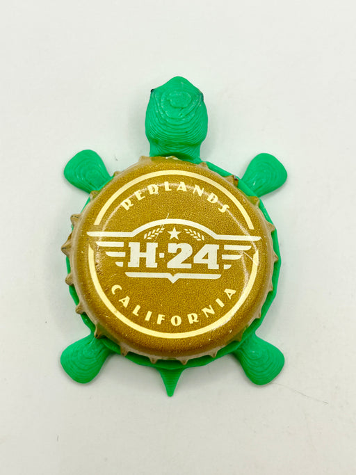 Hangar 24 Brewing - Bottle Cap Magnet Turtle Shell Shocked Art