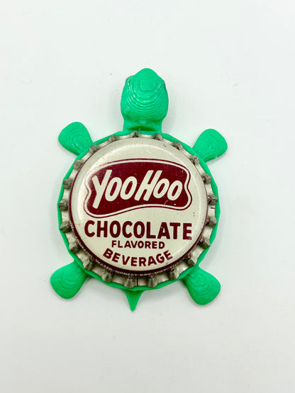 YooHoo Chocolate Beverage - Bottle Cap Magnet Turtle Shell Shocked Art
