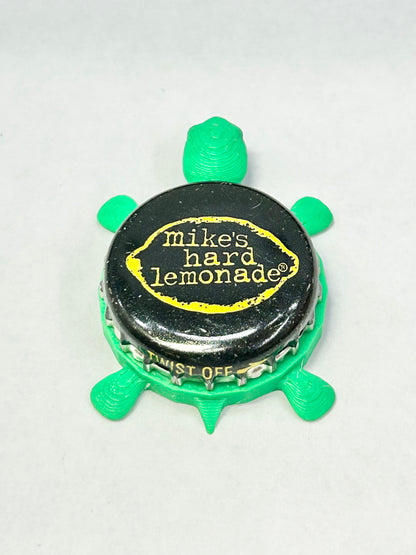 Mikes Hard Lemonade - Bottle Cap Magnet Turtle Shell Shocked Art