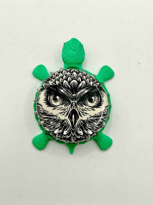 Coruja Super Bock (Portugal) - Bottle Cap Magnet Turtle Shell Shocked Art