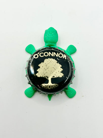 O’Connor Brewing - Bottle Cap Magnet Turtle Shell Shocked Art