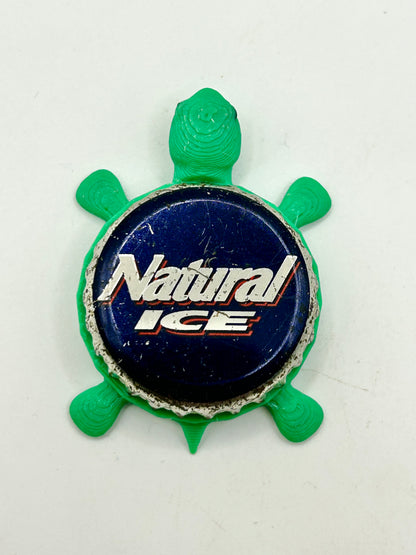 Natural Ice (Vintage) - Bottle Cap Magnet Turtle Shell Shocked Art