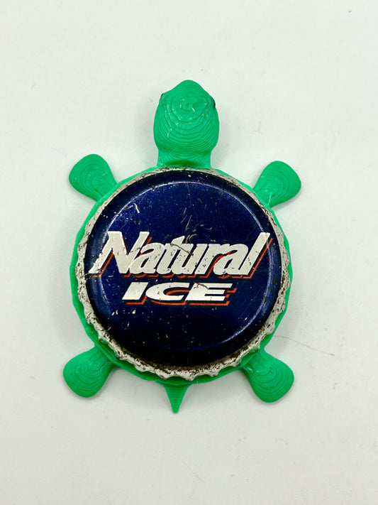 Natural Ice (Vintage) - Bottle Cap Magnet Turtle Shell Shocked Art