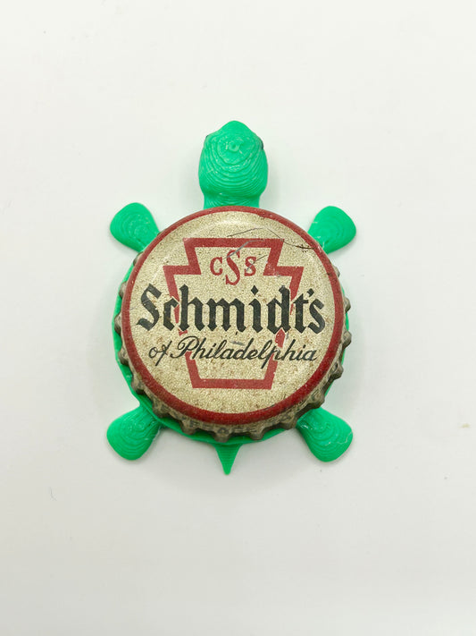 Schmidt’s Beer Philadelphia (Vintage) - Bottle Cap Magnet Turtle