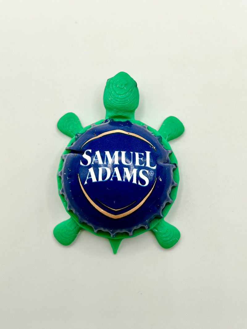 Sam Adams (Dome Shell) - Bottle Cap Magnet Turtle Shell Shocked Art