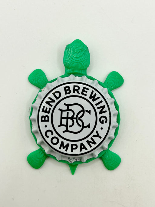 Bend Brewing - Bottle Cap Magnet Turtle Shell Shocked Art