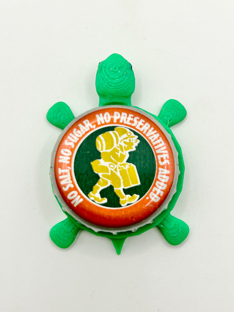 Straub Brewing - Bottle Cap Magnet Turtle Shell Shocked Art
